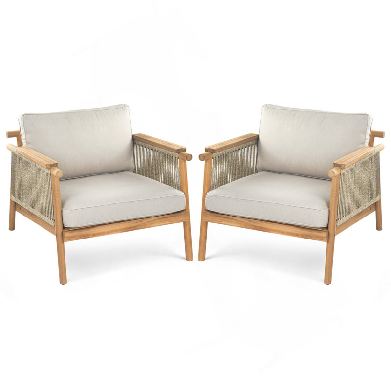Fauteuil club d'extérieur Sumbawa, ensemble de 2