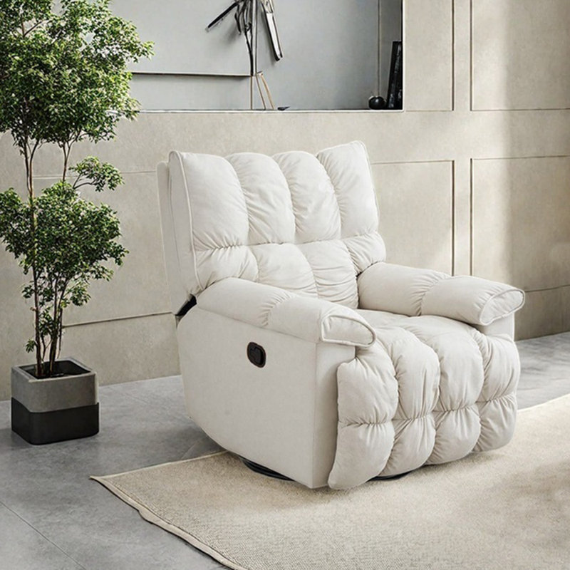Elbeni, Beige Leather, Rocker/Swivel