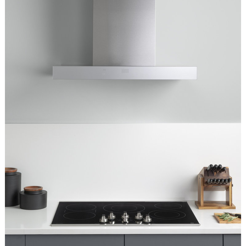 36" GE Profile Smart Appliances 610 CFM Convertible Wall Mount Range Hood with Night Light Wi-Fi Remote Control Included