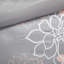 Ensemble de housse de couette 6 pièces avec détails de courtepointe en coton 18 x 18 Coussin décoratif gris / pêche imprimé magnifique coins de coin taupe gris -121305557-121305558