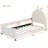 Twin Size Upholstered Daybed With Rabbit Ear Shaped Headboard, Beige-217153180