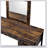 Juvanth Rustic Oak & Black Finish Vanity Desk With Mirror, Ample Storage And Modern Elegance For Organized Living.