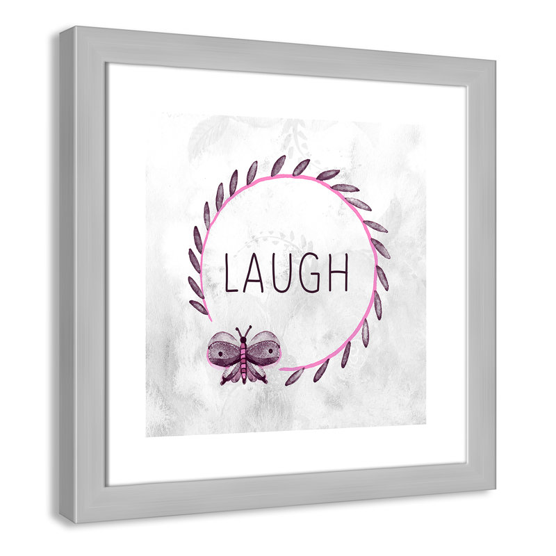 My Girl 1' Wall Decal, 16" H x 16" W x 0.6" D, Silver Flat Framed
