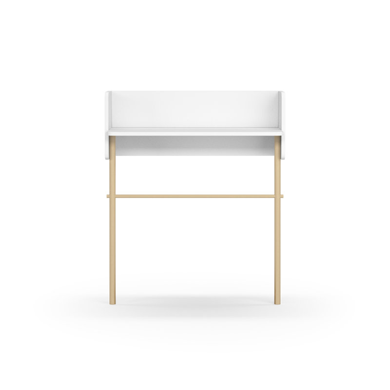 Alisande 80 cm W Console Table, White, Natural