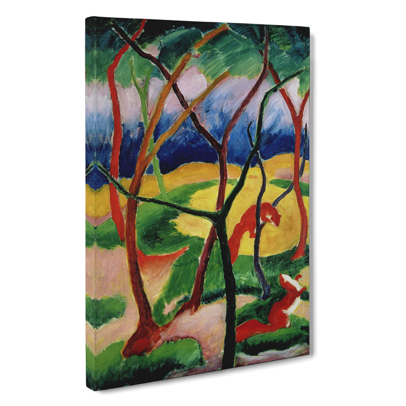 Weasels Playing by Franz Marc - Wrapped Canvas, 76cm H x 50cm W x 3cm D