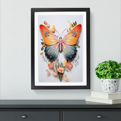 Moth Colour Field No.2 - Single Picture Frame Print on Wood