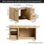 Meuble-lavabo flottant simple 36 po avec lavabo en résine, meuble-lavabo mural 2 portes et 2 tiroirs-1037269099