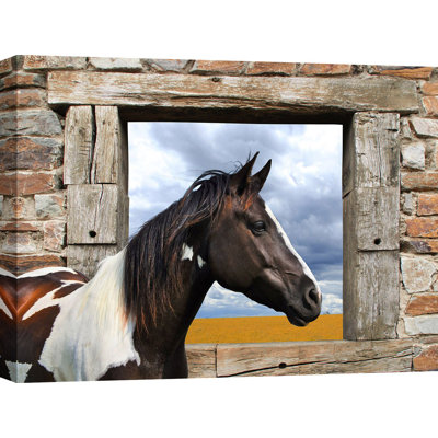 Painted Horse by Julian Lauren - Wrapped Canvas Print