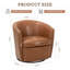 Fauteuil demi-tonneau pivotant en similicuir - aucun assemblage requis-1546108903