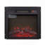 Foyer électrique encastrable 18 po 1400 W 120 V, équipé d'une télécommande, d'un radiateur ultra-mince avec ensemble de bûches et flamme réaliste - NOIR
