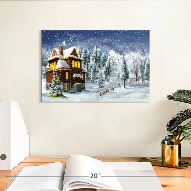 Chalet de Noël, H 8 po x l 12 po