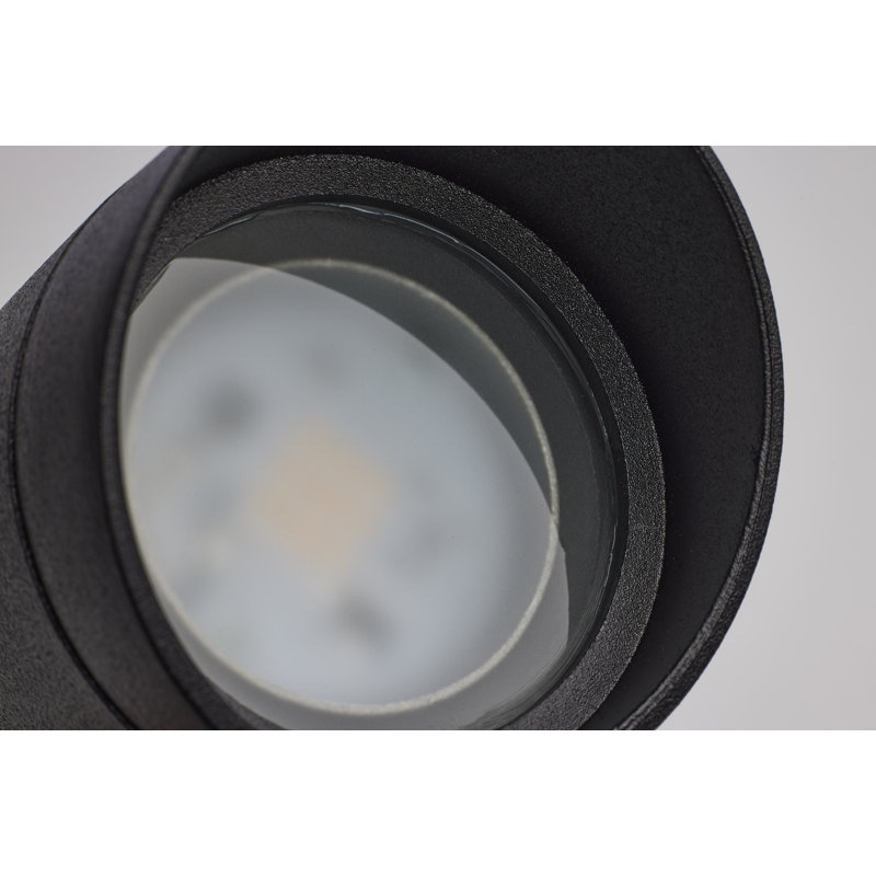 Projecteur de paysage à DEL intégré en métal 60 degrés Nuvo, H 4 po x l 2,88 po x P 6,25 po, 9 W, Noir mat