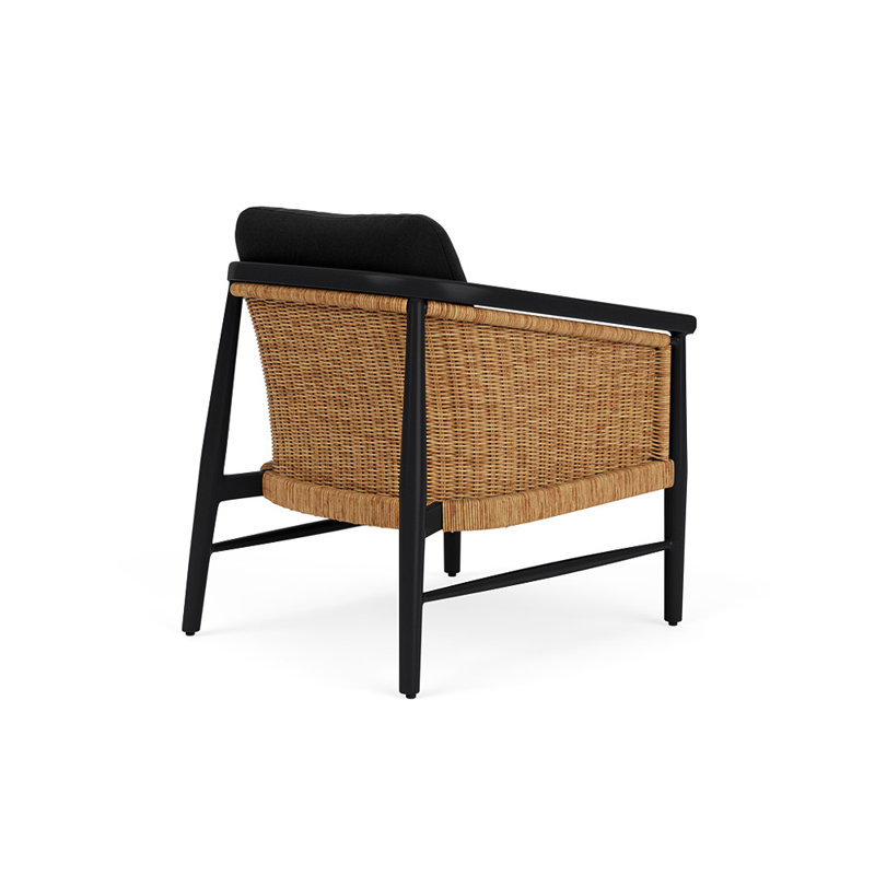Galloway Outdoor Lounge Chair, Canvas Black