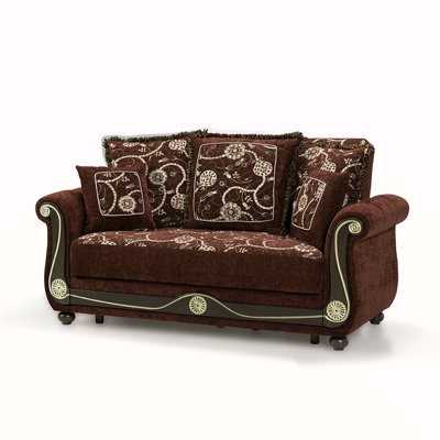 Primenest Timeberline Collection Convertible Loveseat With Storage, Comfortable And Stylish For Modern Living Spaces