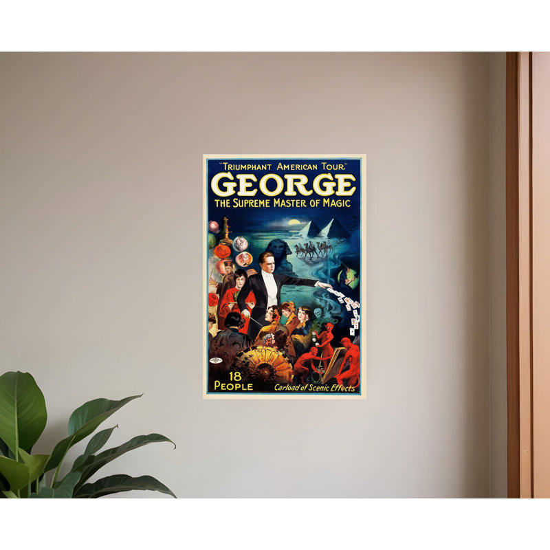 «George The Supreme Master», art mural rétro sans cadre, H 12 po x l 9 po x P 0,1 po