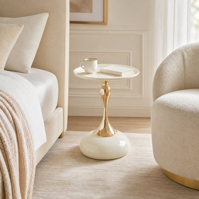 Iron Top End Table