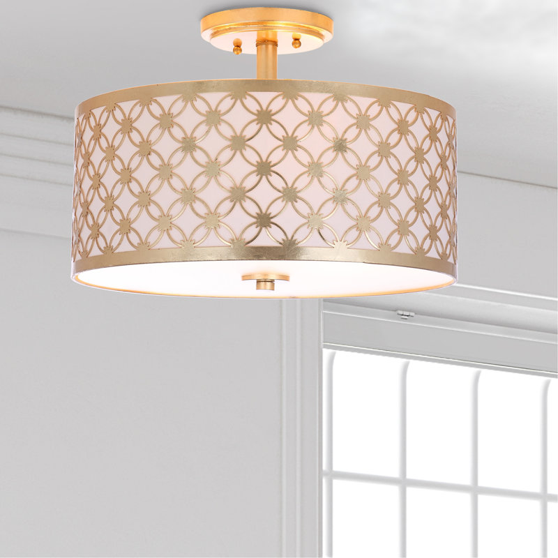 Pamila Semi Flush Mount, Gold