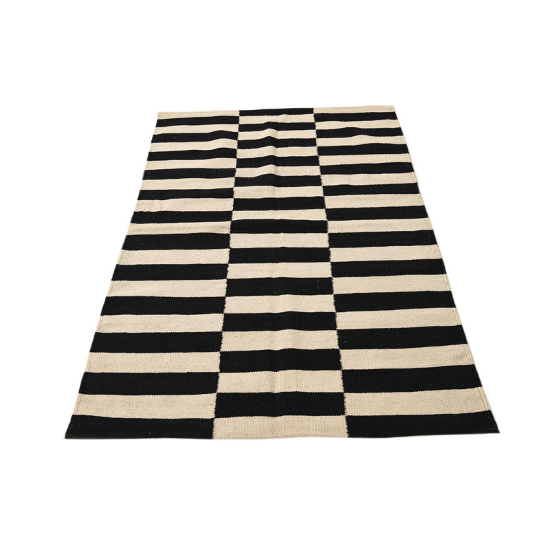 Tapis noir et blanc Jessen