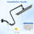 12" Stainless Steel Shower Head With Adjustable Arm - Waterfall Experience 12 Inch Luxury In Matte Black Chic