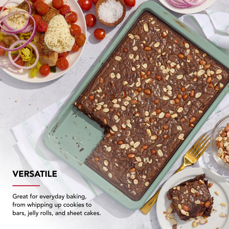 9X13in Nonstick Aluminized Steel Baking Sheet, Beetroot, Cardamom