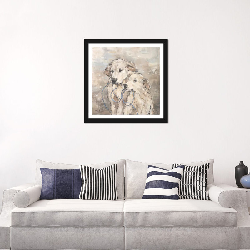 « family », reproduction sur toile, H 16 po x l 16 po x P 1 po, Papier d'art encadré noir, Blanc
