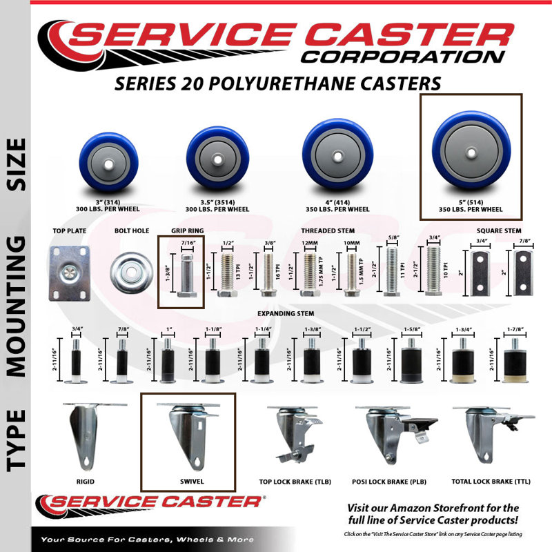 Stem Caster, Blue