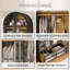 Armoire convertible arquée avec tringle à vêtements amovible, armoire de rangement multifonction