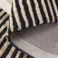 107 Hand Tufted Wool/Viscose/Cotton Striped Rug in Beige/Black-404711027