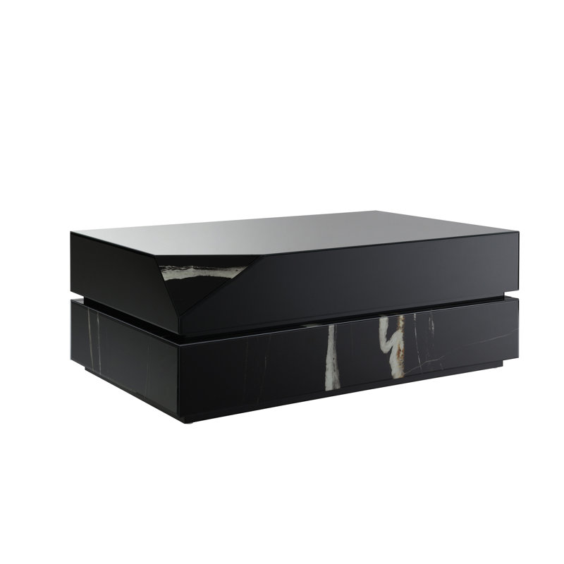 Wenona Black Mirrored Finish Coffee Table