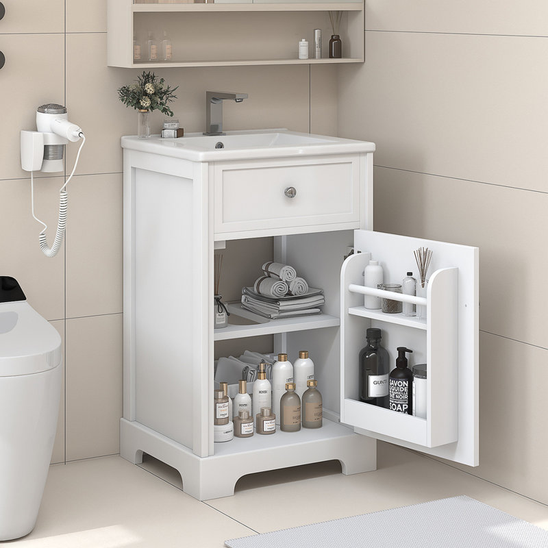 Meuble-lavabo de salle de bain avec lavabo, armoire de salle de bain