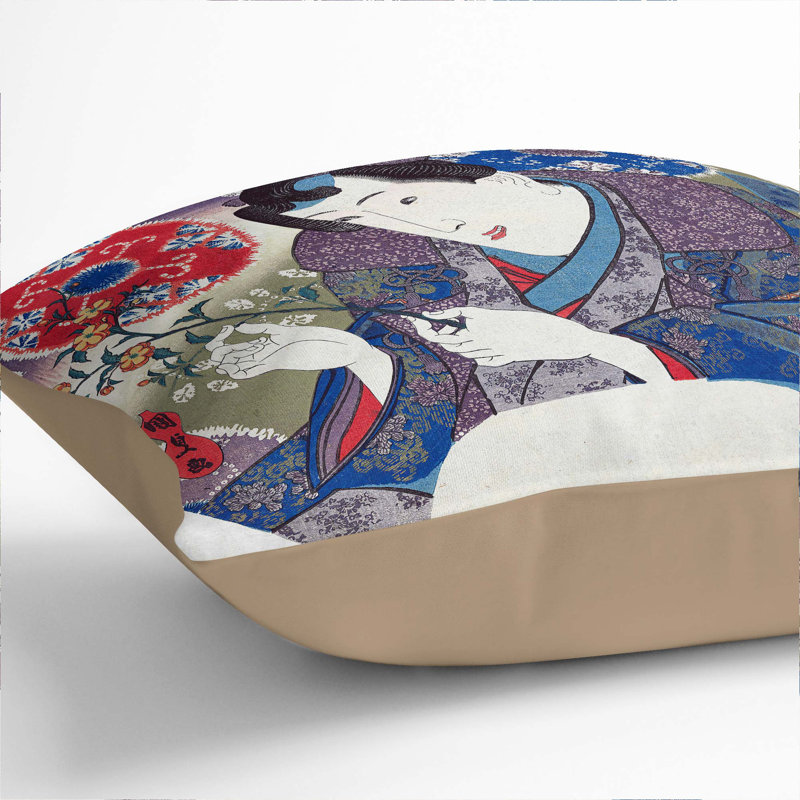Square Throw Cushion, Stone, 40cm H x 40cm W x 15cm D
