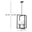 Luminaire suspendu rectangulaire unique à 4 lumières Aya-578702463