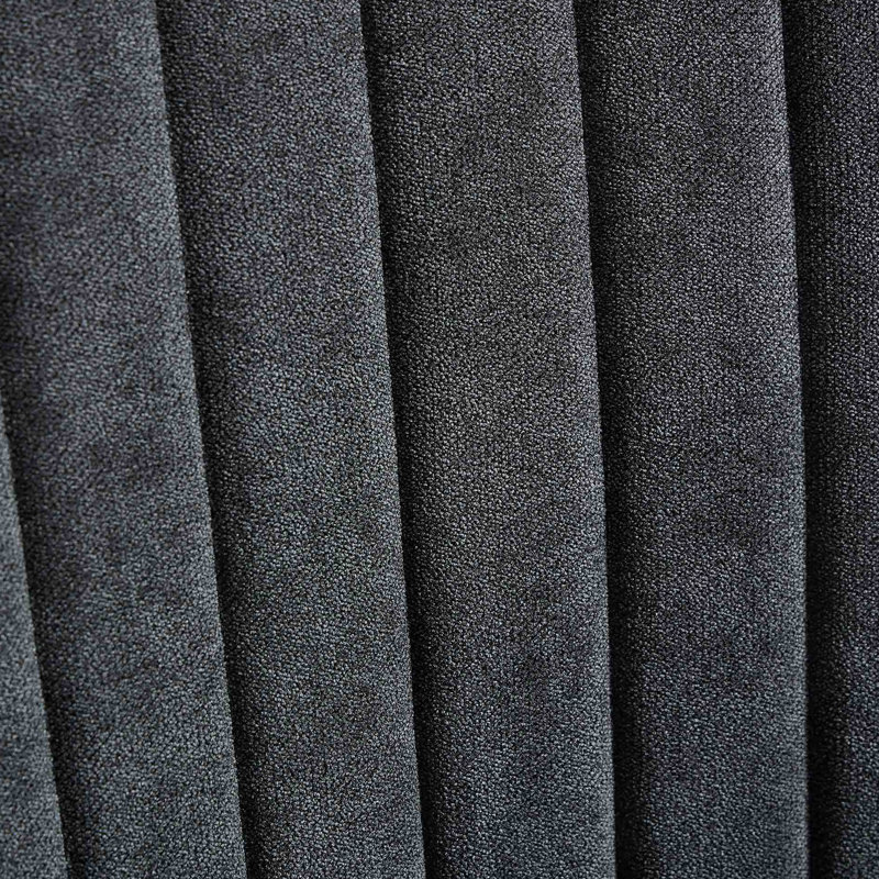 Chaises de salle à manger en lin et flocage en tissu Chaise de salle à manger Channel, Tissu noir