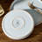 Star Stoneware Dinnerware Sets, 12 Pieces Dish Set, Light Blue With Brown Rim-1307201247