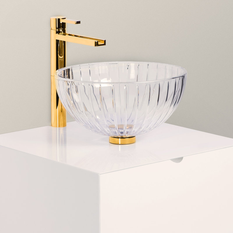 Lavabo de salle de bain vasque circulaire en verre De Medici