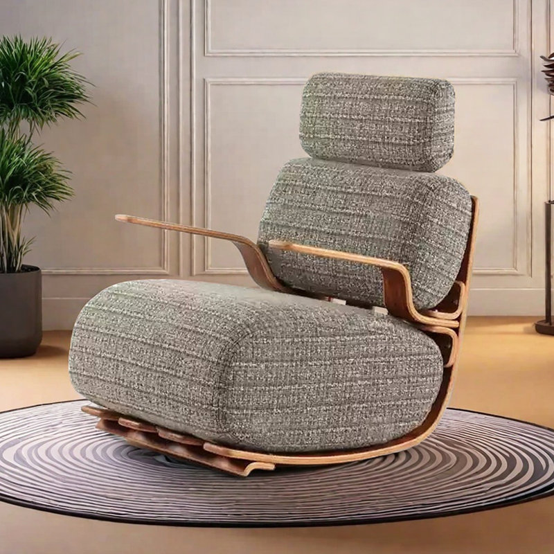 Chaise berçante simple pour salon décontracté, Gris