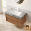 Meuble-lavabo moderne 36 po, chêne brun