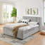 Structure de lit moderne avec tête de lit, lit tapissier peu encombrant, conception multifonctionnelle avec 2 tiroirs de rangement et lit gigogne escamotable-917530214-917530232