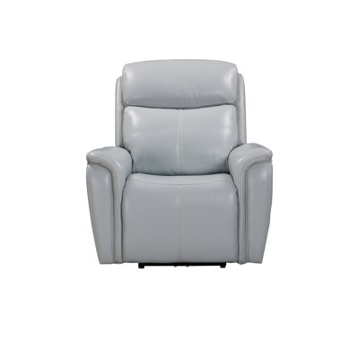 38" Leather Power Recliner with Adjustable Headrest with Rolled Arms by Latitude Run
