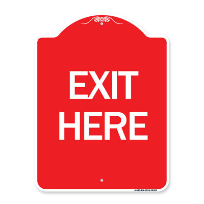 Signmission Designer Series Sign - Exit Here/24503
