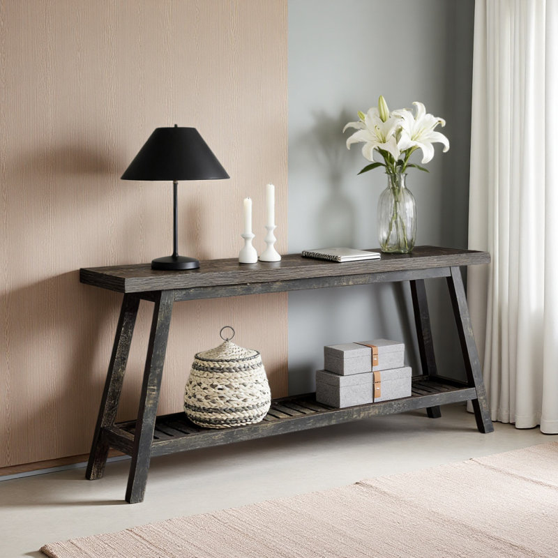 Canapé à 2 niveaux, console, table d'appoint