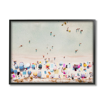 " Aerial Beach View People Swimming " by Krista Broadway