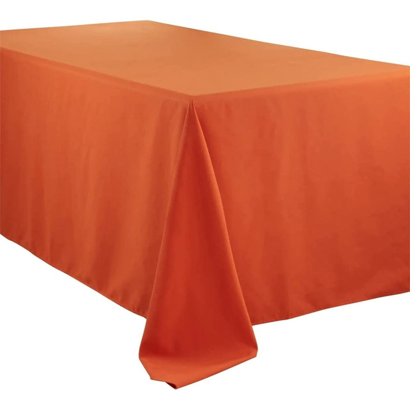 Daisylynn Rectangular Polyester Tablecloth, Pumpkin, 12" L x 90" W