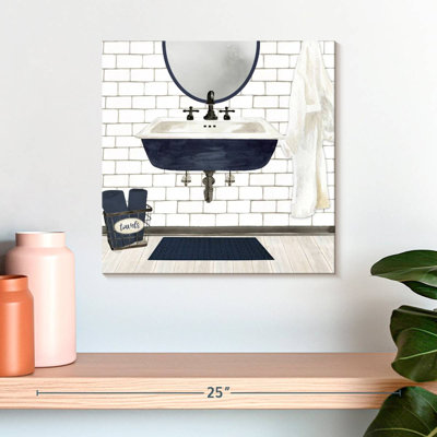 Lavabo bleu marine Kerrick Farmhouse Bath II