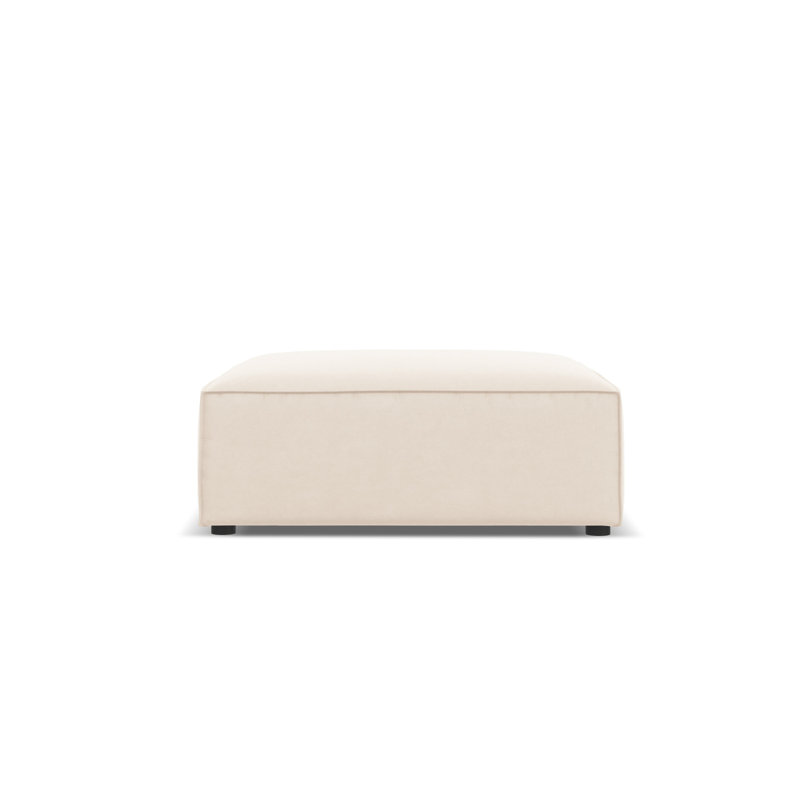 Chicago 102cm Wide Tufted Rectangle Solid Colour Pouffe Ottoman, Beige
