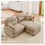 Canapé modulaire en L avec repose-pieds Camel Chenille-1582511844-1582511846