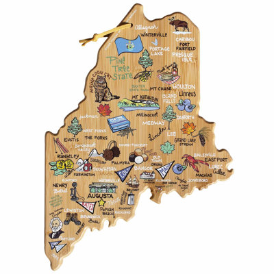 Maine Cutting & Serving Board with Artwork by Fish Kiss