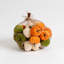 24pc Hanging Velvet Pumpkins Greens 