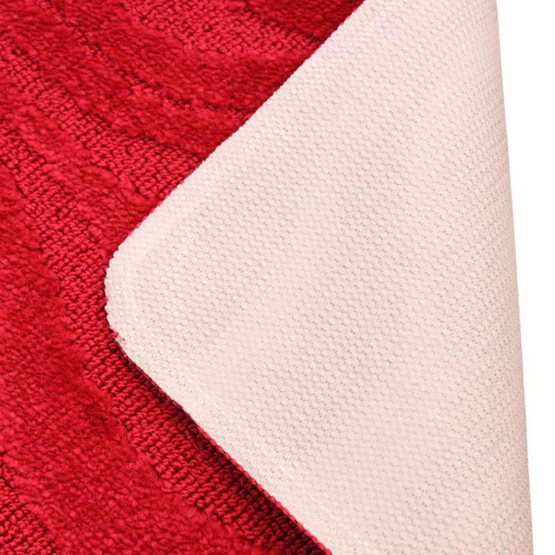 Polypropylene Plastic Bath Mat, Burgundy