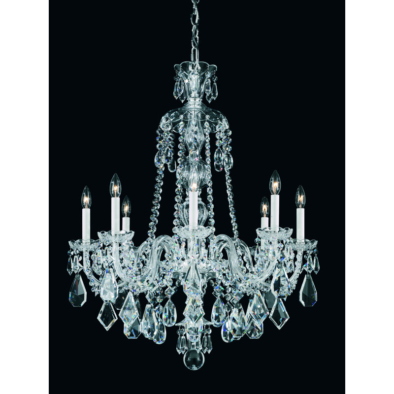 Hamilton 8 - Light Glass Chandelier, Silver, Clear